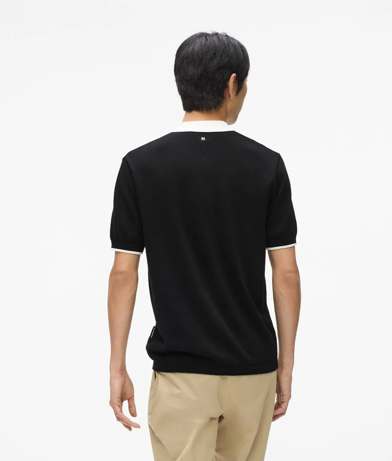 Karl Lagerfeld Contrast Collar Polohemd mit Zip
