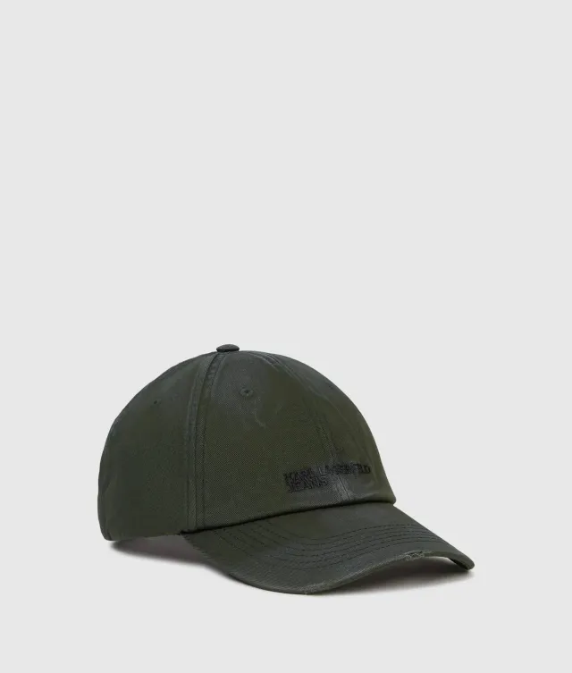 Karl Lagerfeld KL Jeans Washed Logo Cap Kappe Canvas One Size