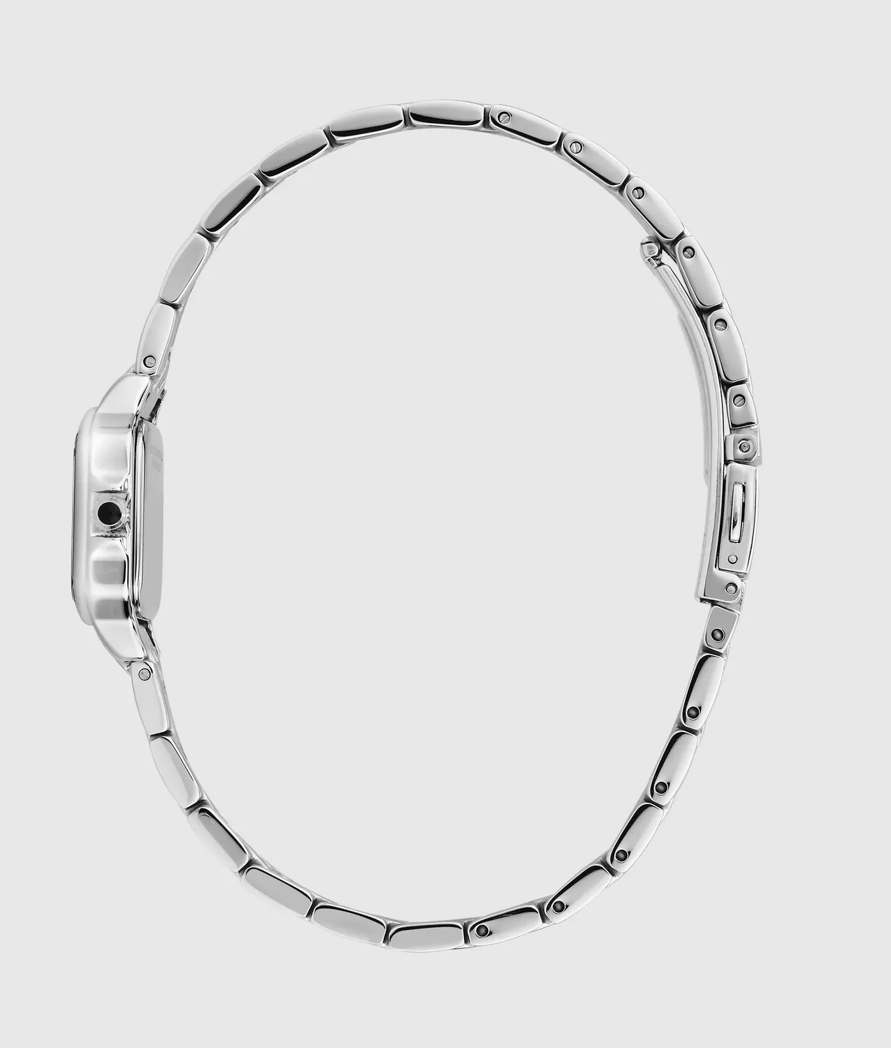 Karl Lagerfeld Petite Square Logo Uhr silber eckig
