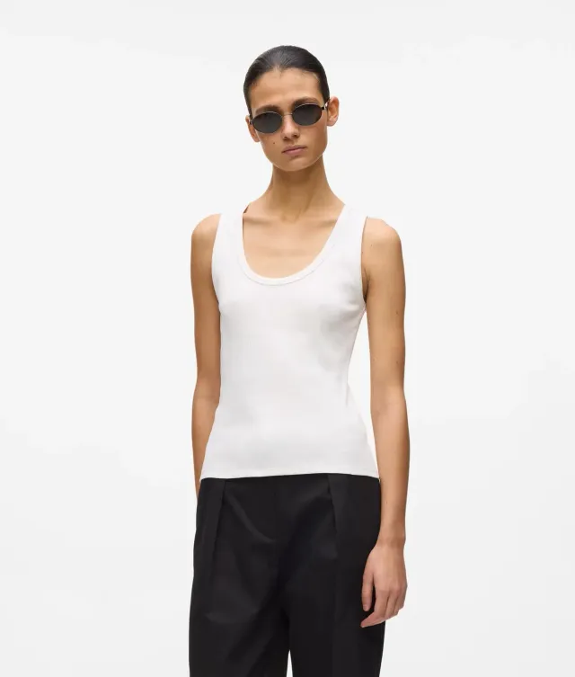 Karl Lagerfeld Signature Tank Top Trägertop Weiß
