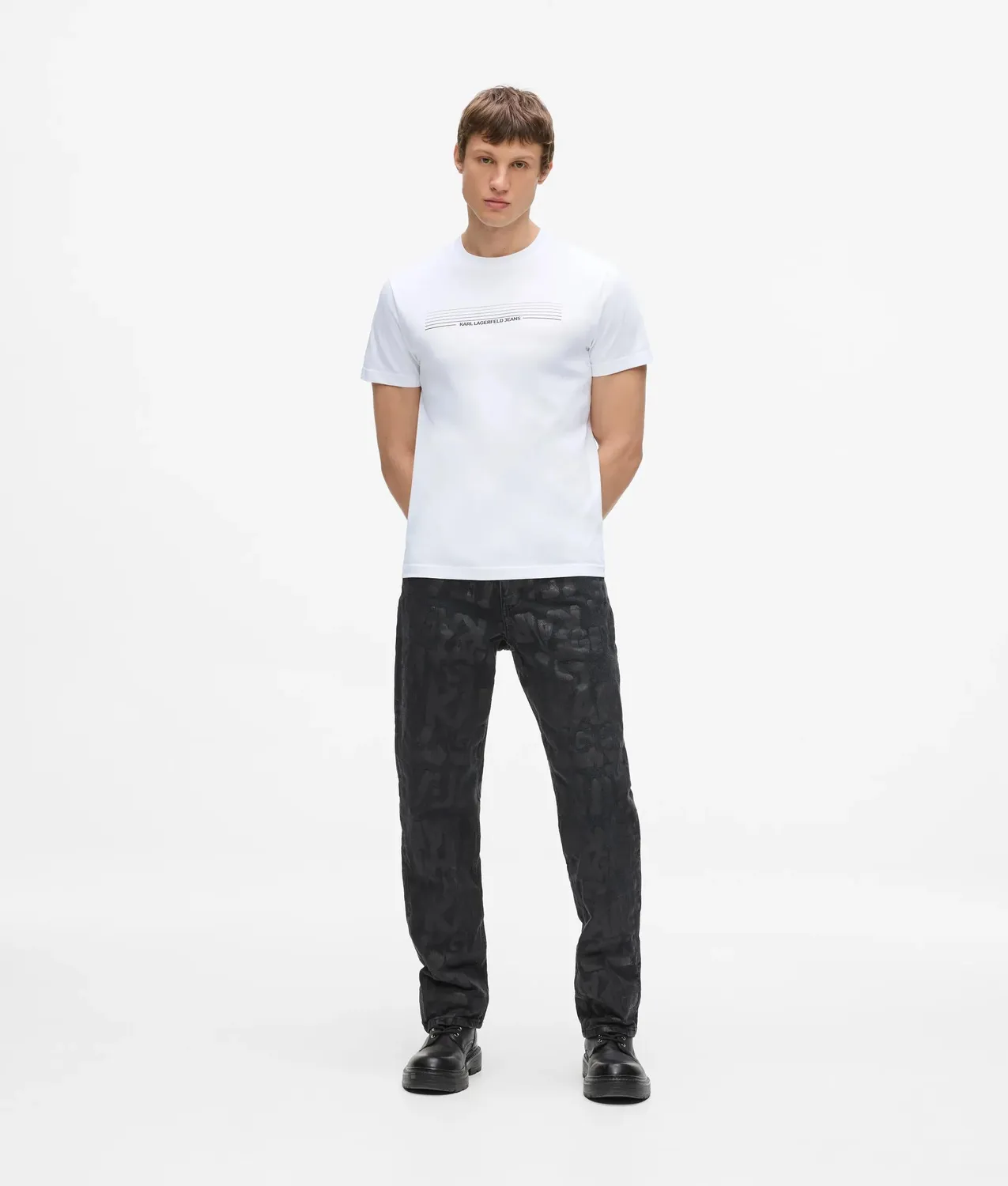 Karl Lagerfeld KL Jeans Slim T-Shirt gestreift