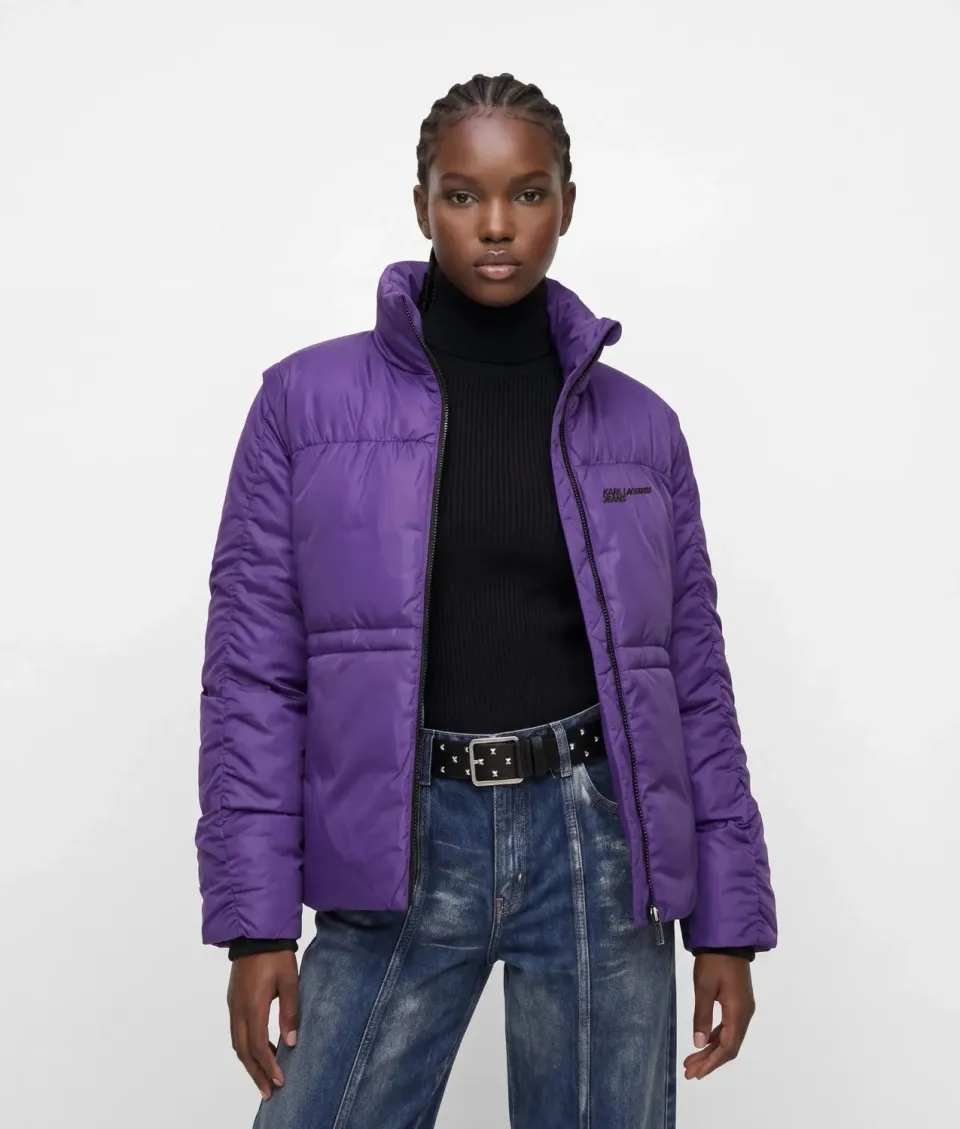 Karl Lagerfeld KL Jeans Ruched-Sleeve Steppjacke XS-XL