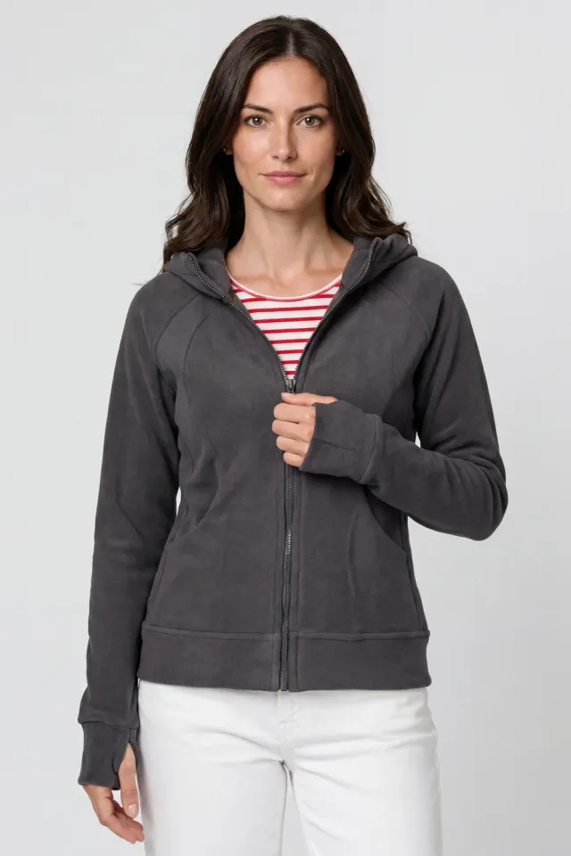 Alife & Kickin AyuAK F Fleecejacke Grau Hoodie Damen