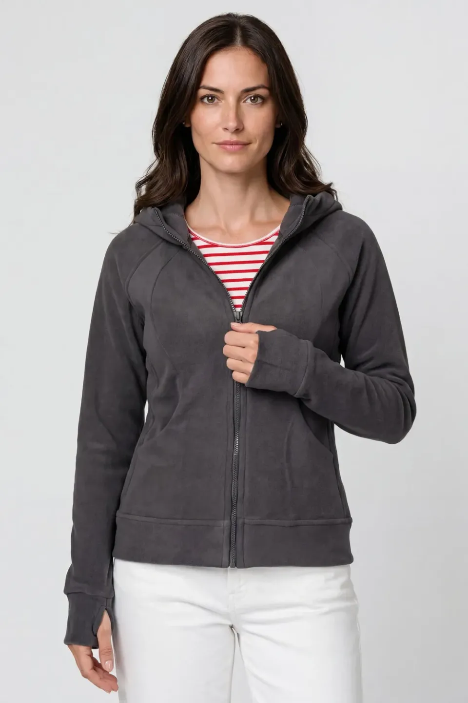Alife & Kickin AyuAK F Fleecejacke Grau Hoodie Damen