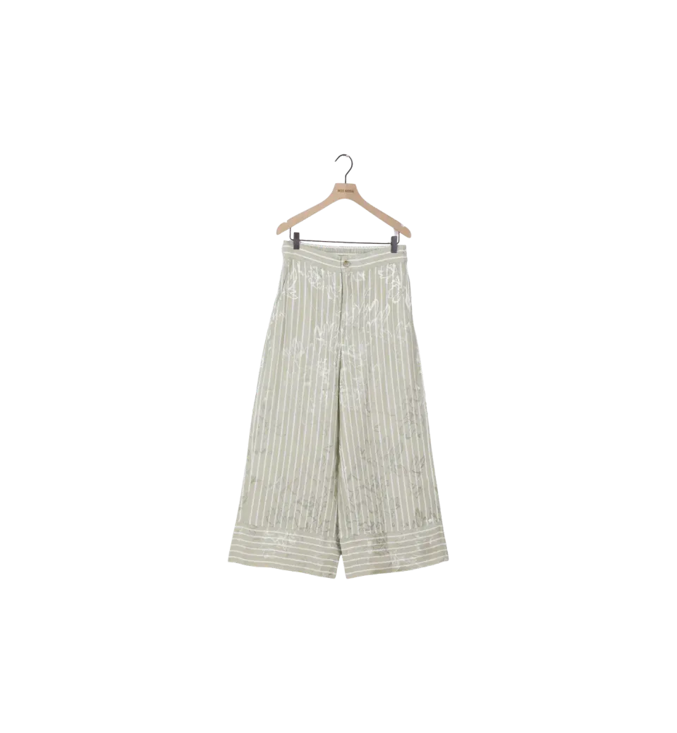Mos Mosh MMBiby Flawo Stripe Hose weit Moss Gray M