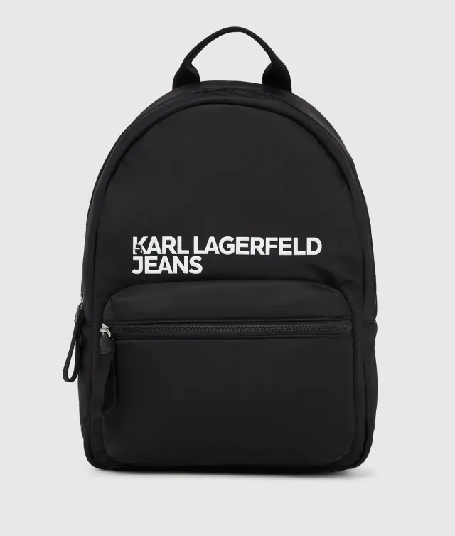 Karl Lagerfeld Logo Nylon Rucksack Schwarz KL Jeans