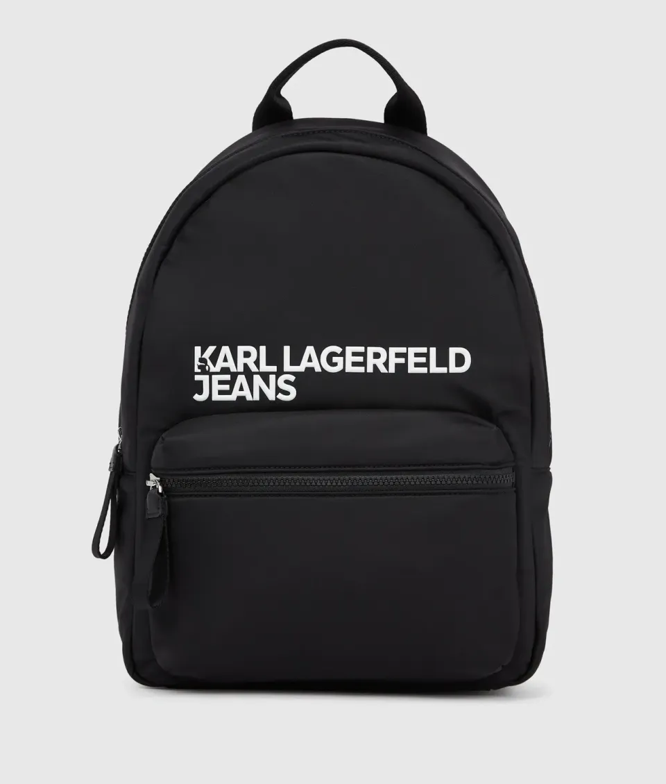 Karl Lagerfeld Logo Nylon Rucksack Schwarz KL Jeans