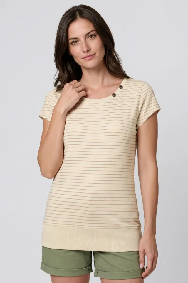 Alife & Kickin AdelineAK P Shirt Beige Print