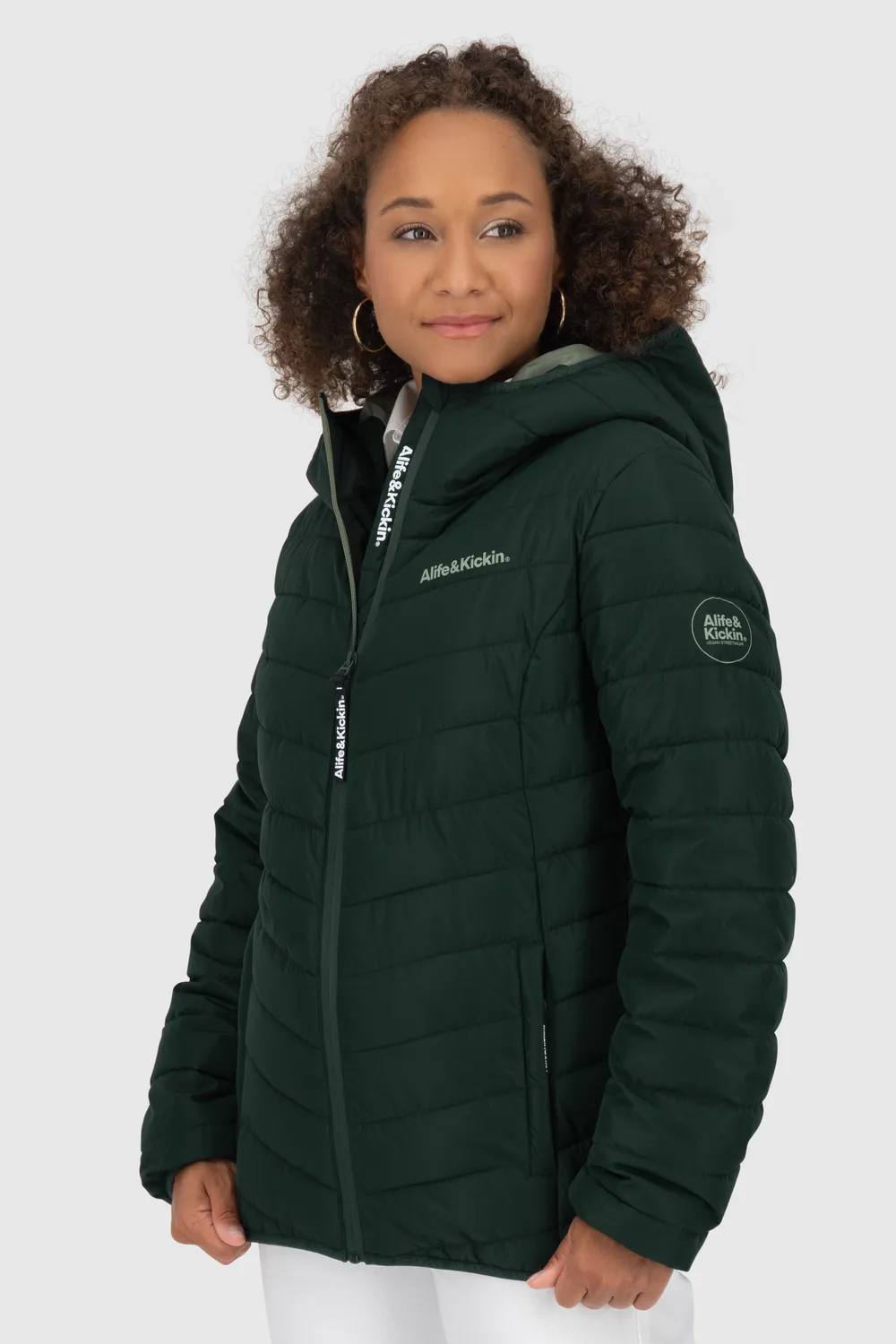 Alife & Kickin RabeaAK A Jacket Steppjacke Dunkelgrün