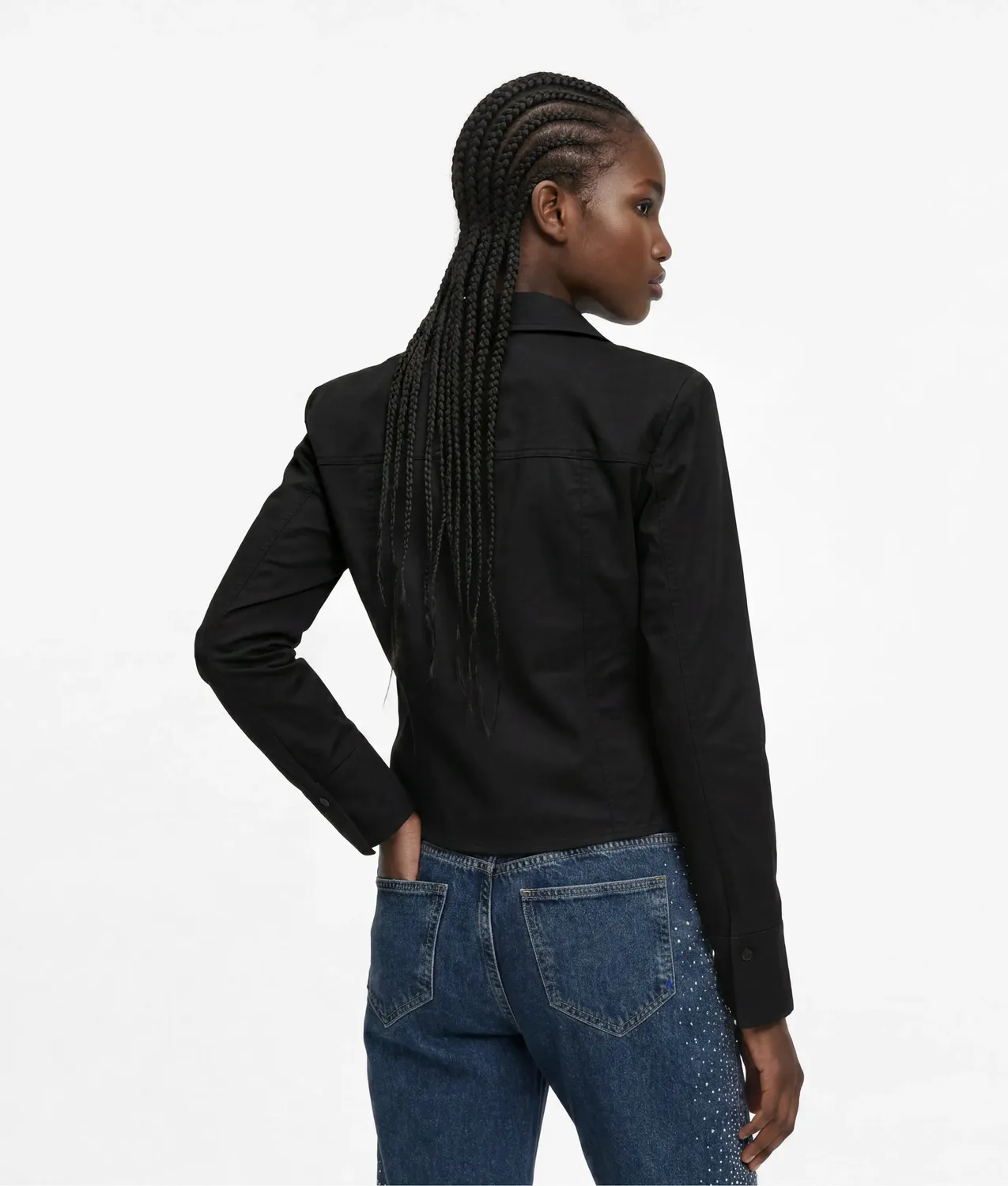 Karl Lagerfeld Jeans Fitted V-Neck Bluse XS-XL Tailliert