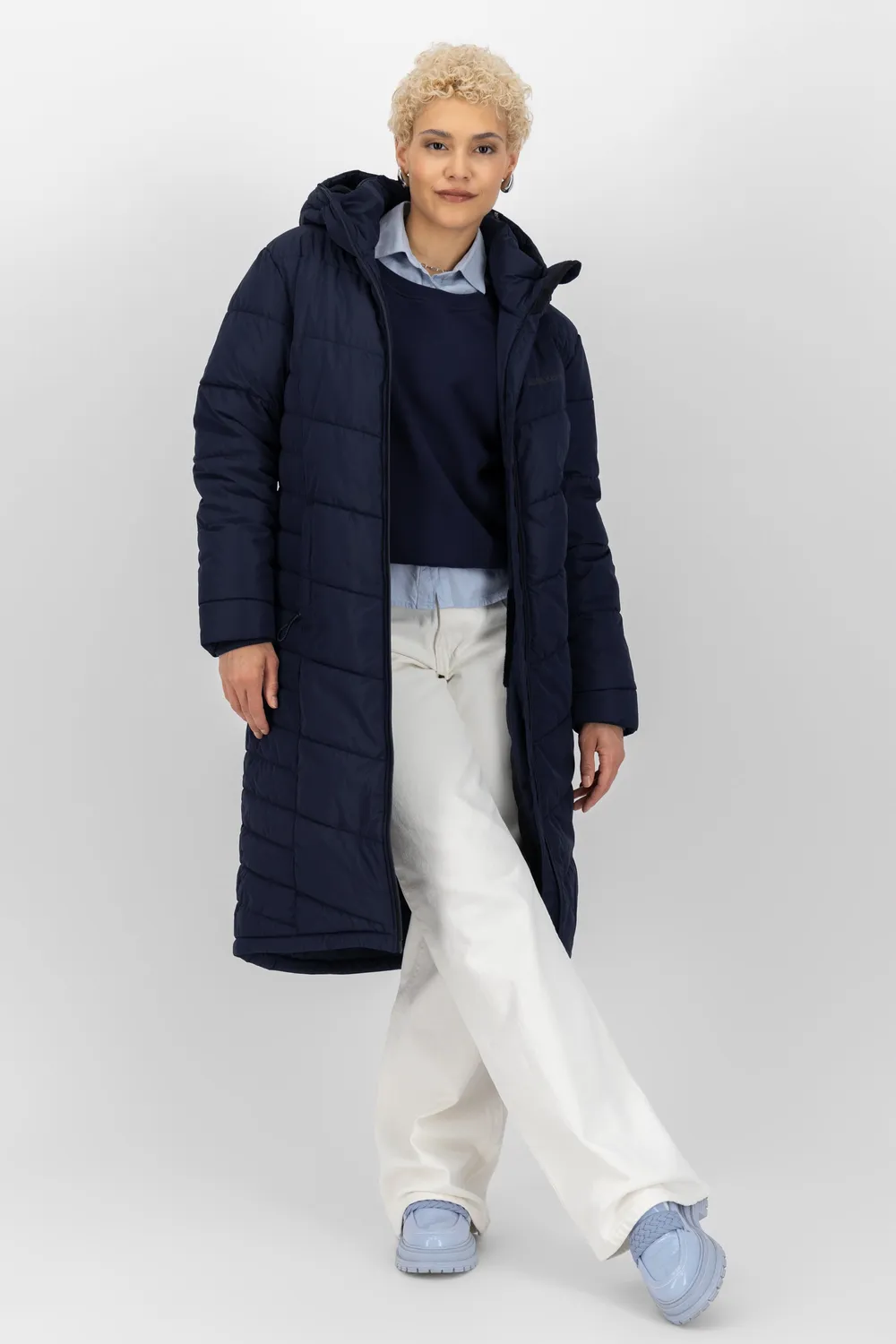 Alife & Kickin VedaAK A Parka Dunkelblau Stepp Winter