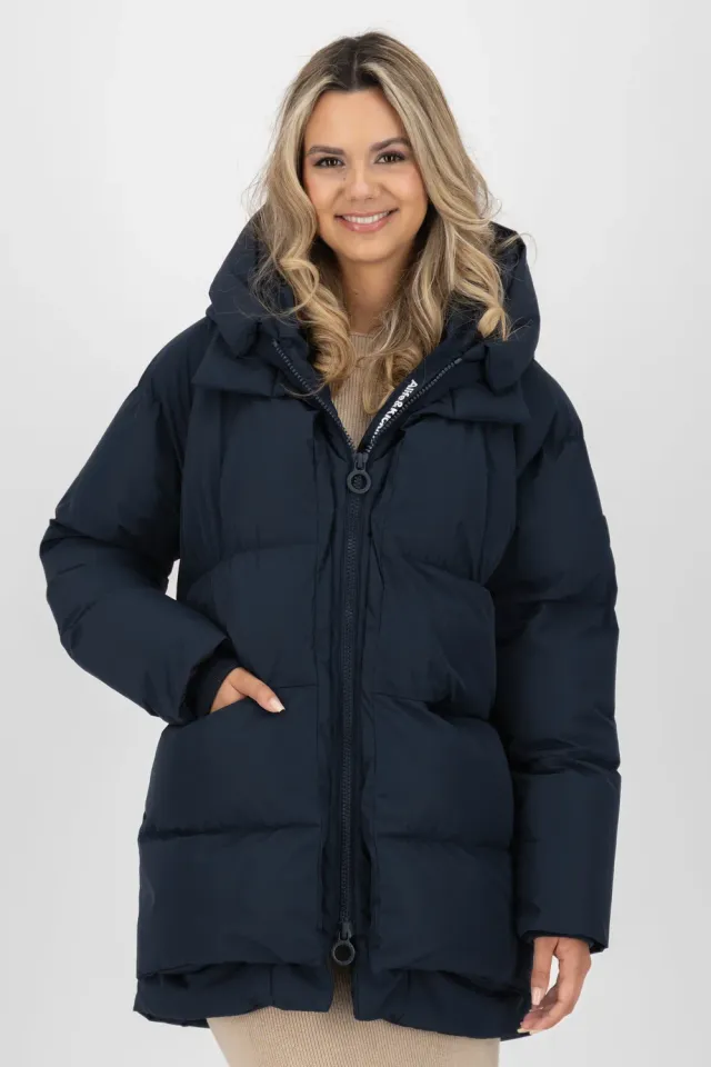 Alife & Kickin LykkeAK A Puffer Parka Dunkelblau gesteppt