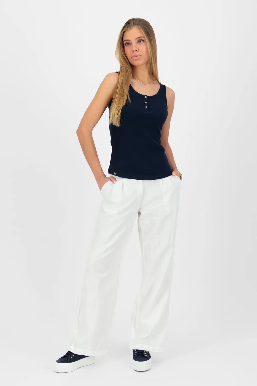 Alife & Kickin HazelAK A Top Dunkelblau Damen Stretch