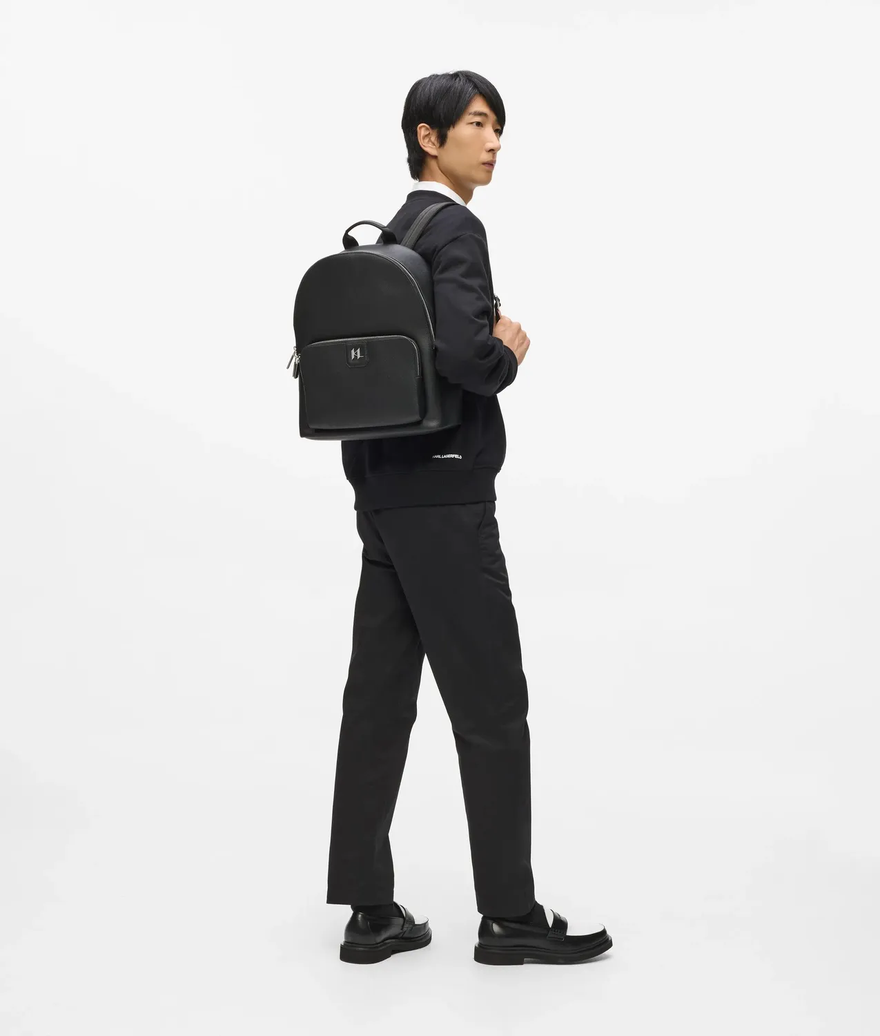 Karl Lagerfeld K/Monogram Rucksack Leder One Size schwarz