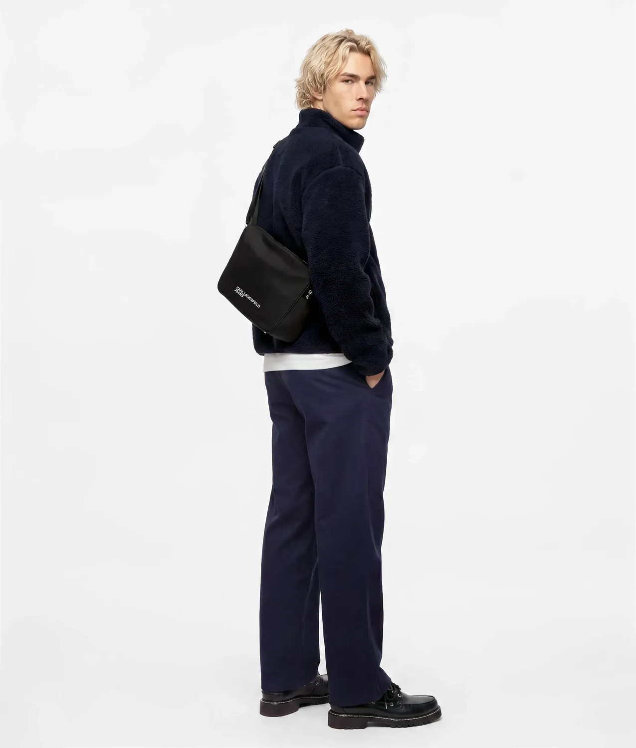 Karl Lagerfeld Jeans Logo Crossbody Bag Nylon