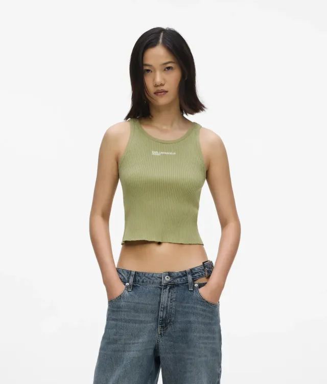 Karl Lagerfeld Jeans Knitted Tank Top Damen Rippstrick