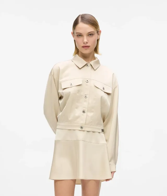 Karl Lagerfeld KL Jeans Satin-Jacke Cut-Out Hardware