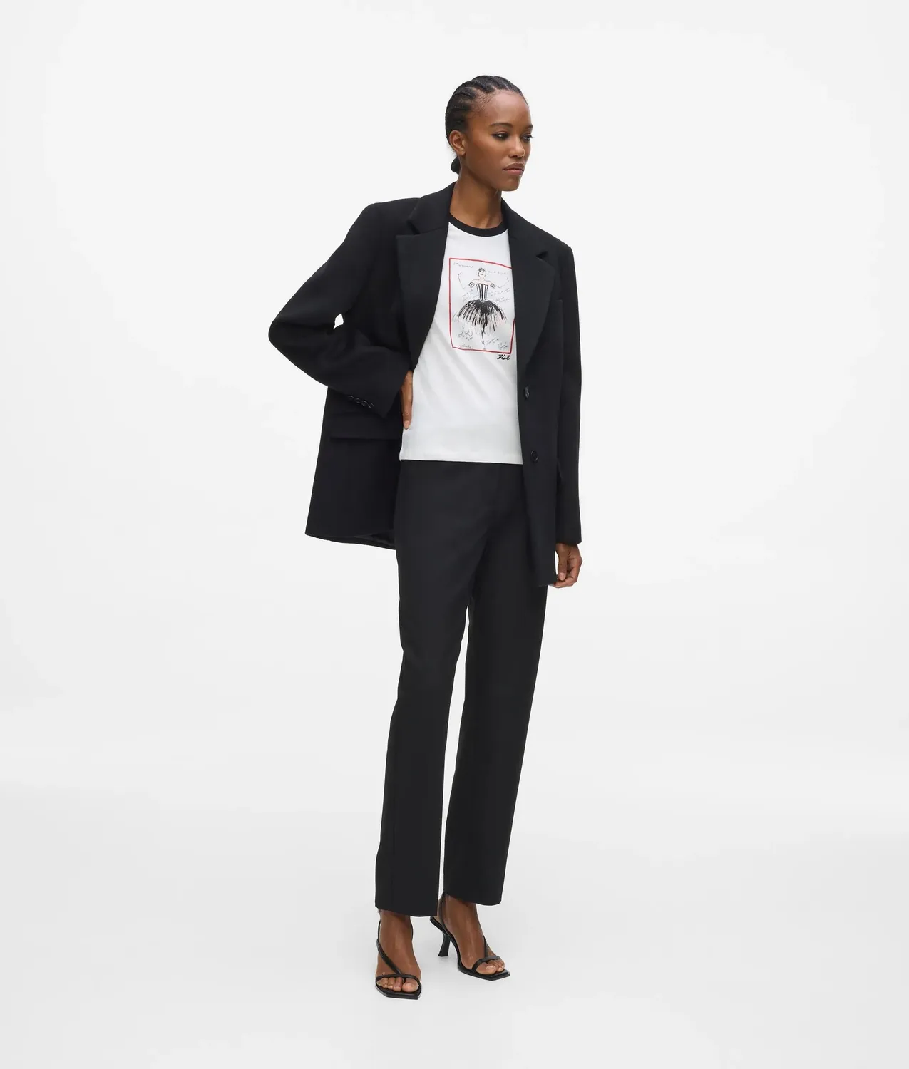 Karl Lagerfeld Le Ballet Slim Fit T-Shirt Bio-Baumwolle