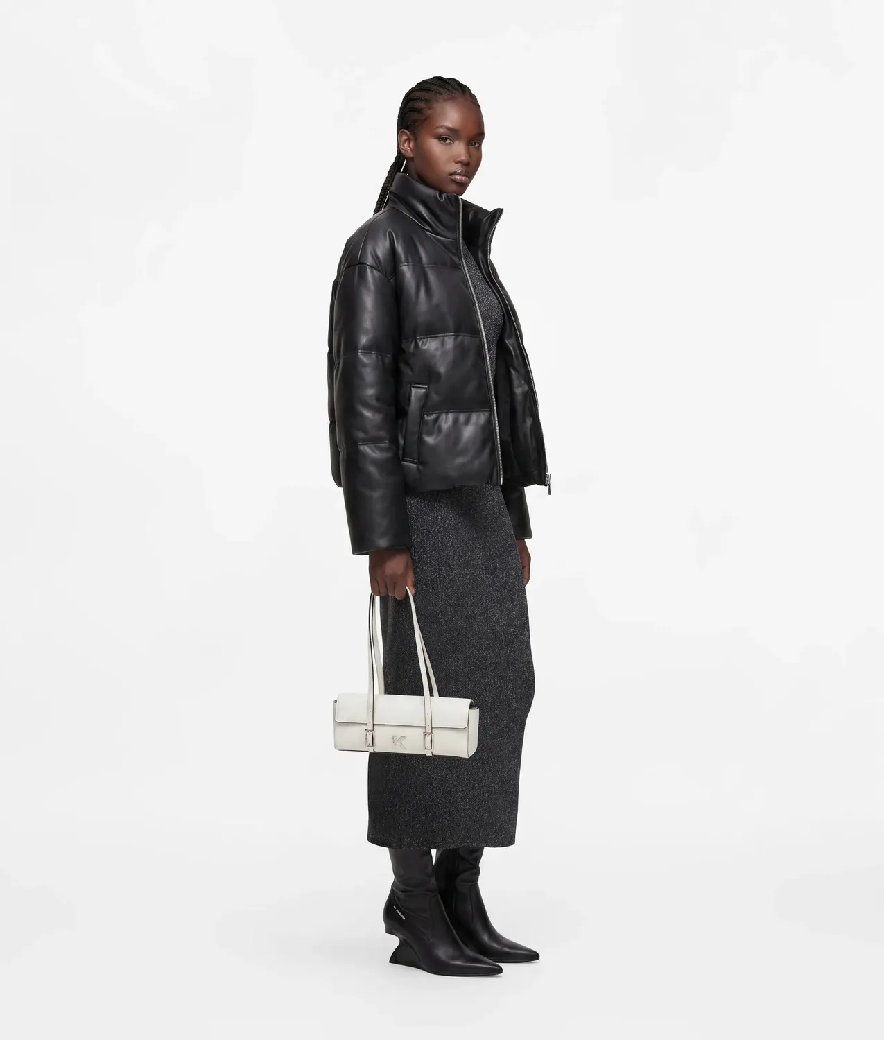 Karl Lagerfeld K Logo Schultertasche länglich