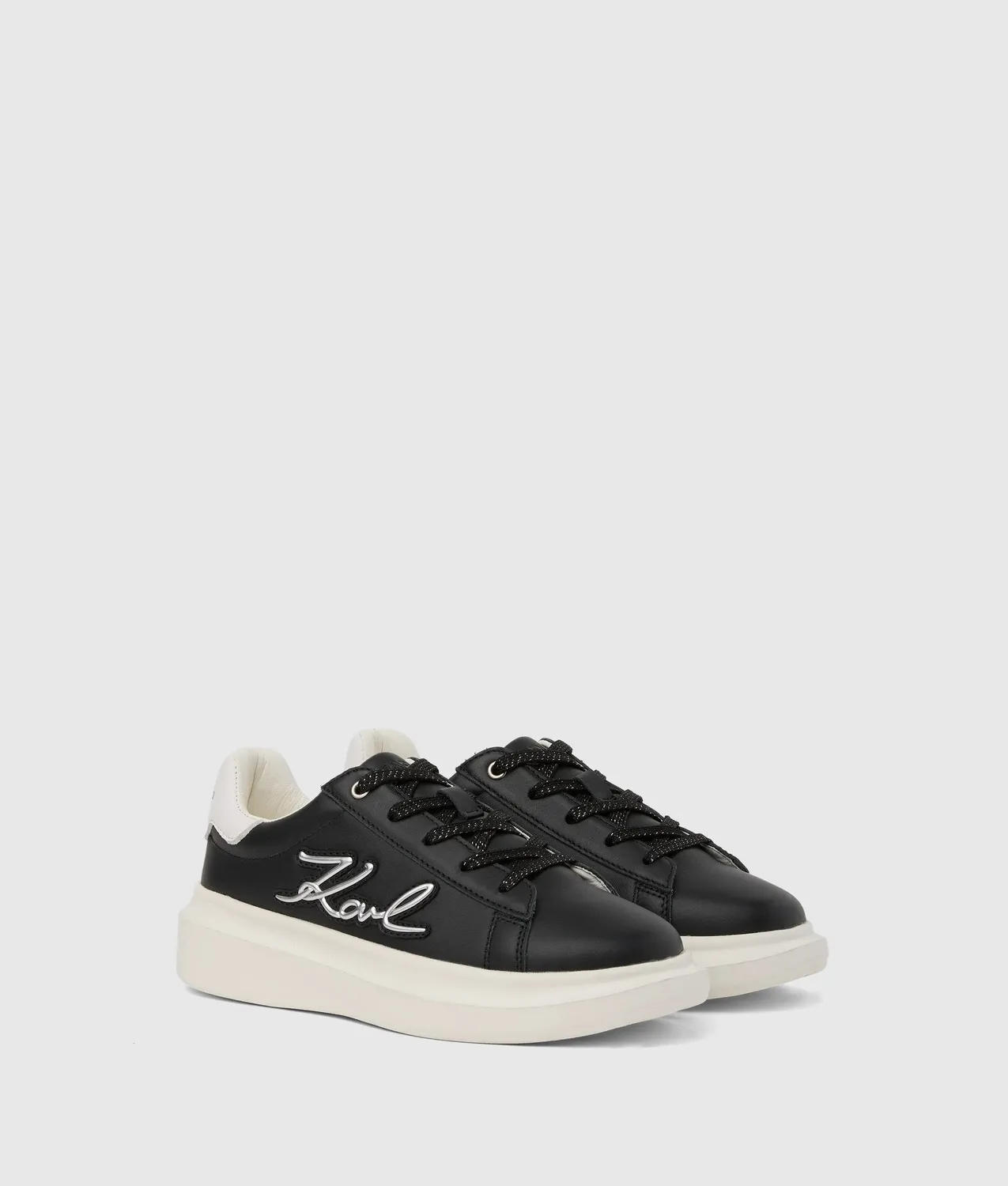 Karl Lagerfeld Signature Mädchen Sneaker Leder Schnürer