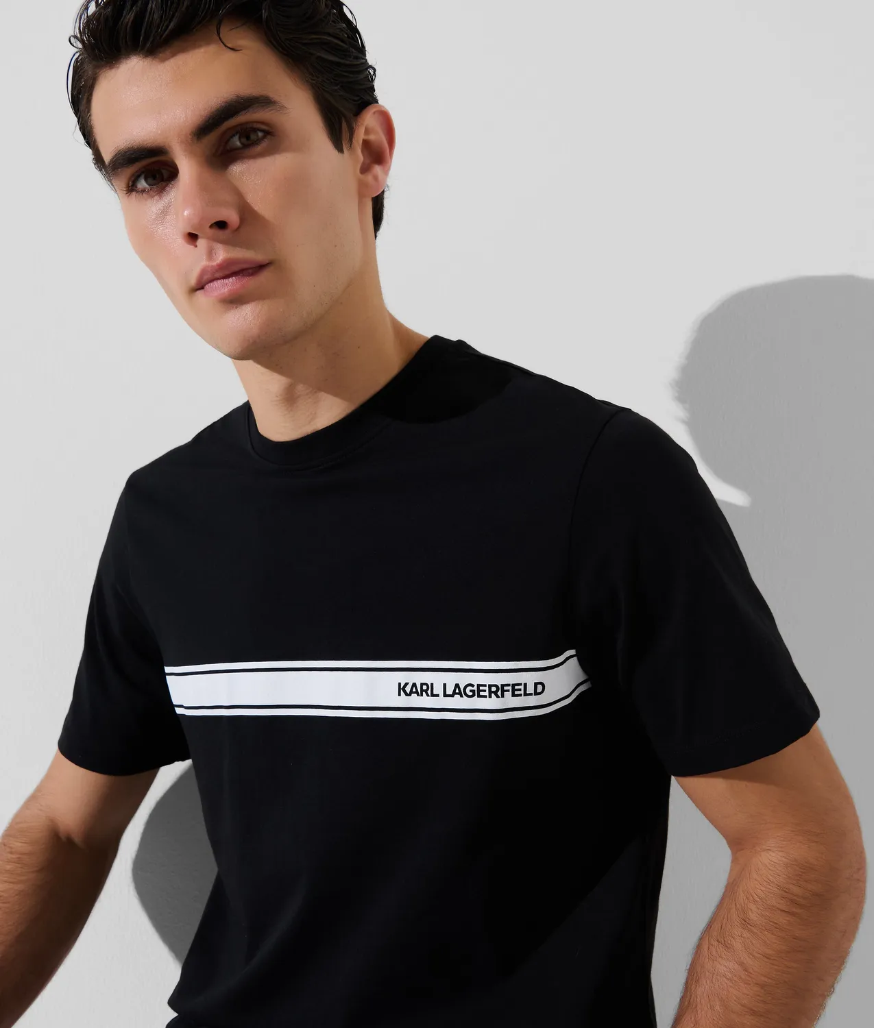 Karl Lagerfeld Logo Beach T-Shirt Bio-Baumwolle Herren