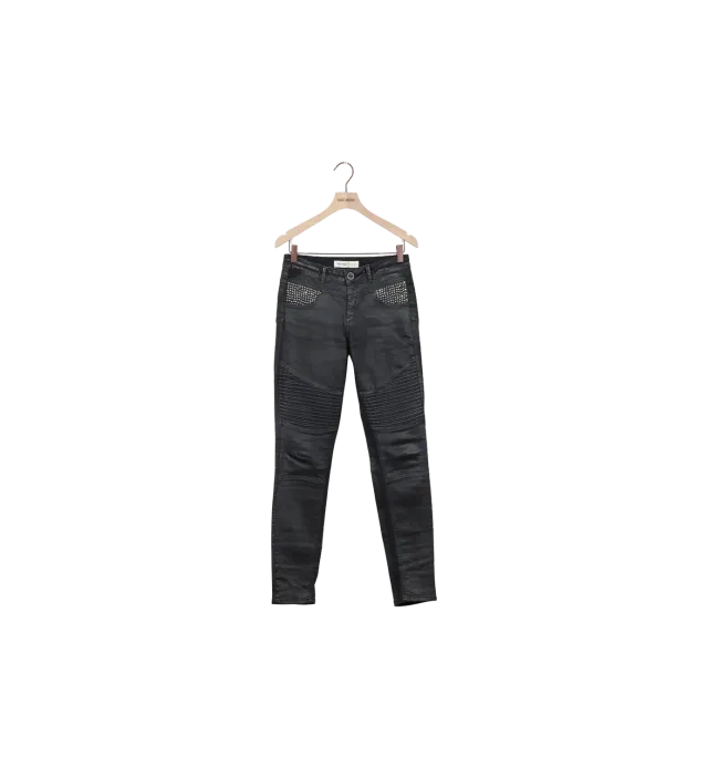 Mos Mosh MMOzzy Biker Jeans Schwarz 27 Secondhand