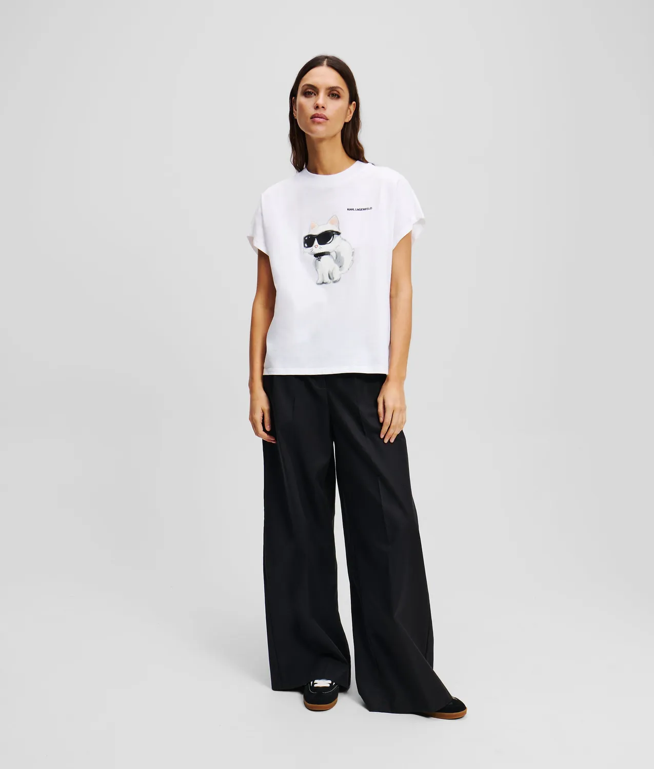 Karl Lagerfeld Ikon Choupette T-Shirt Oversize Aquarell