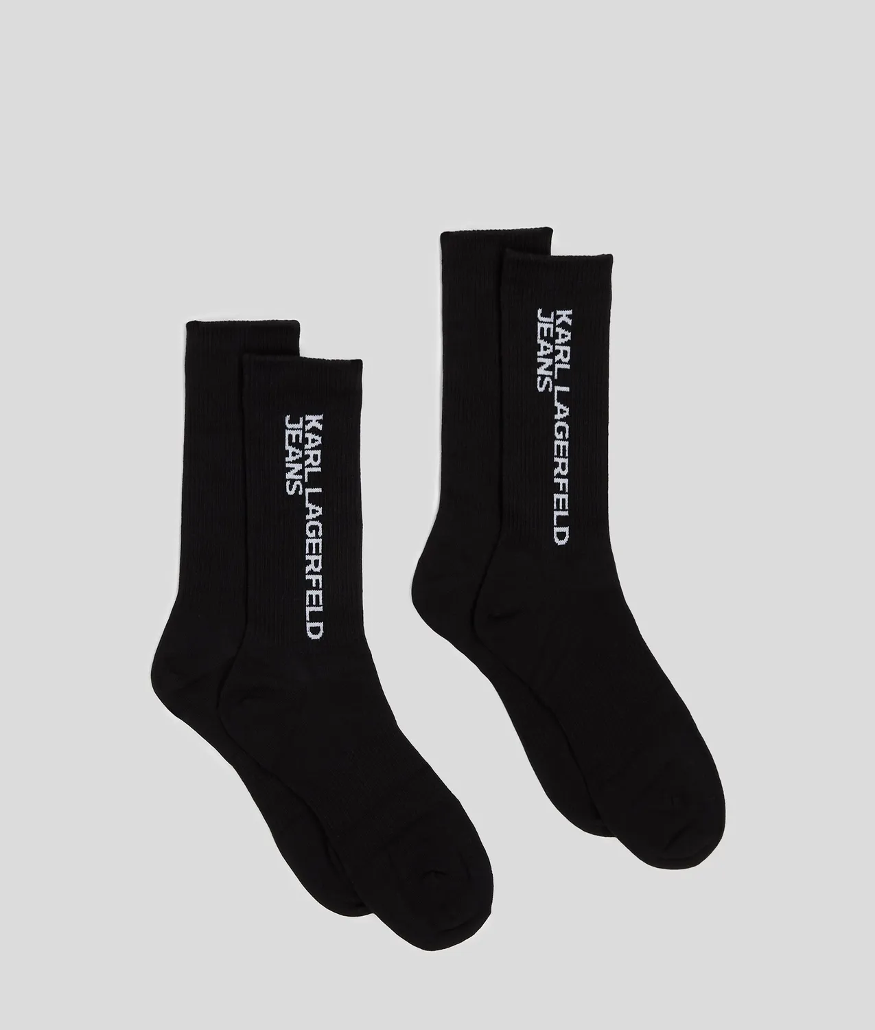 Karl Lagerfeld KL Jeans Logo Socken 2er-Pack gerippt