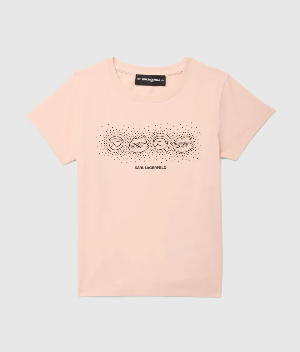 Karl Lagerfeld Ikon Rhinestone T-Shirt Mädchen