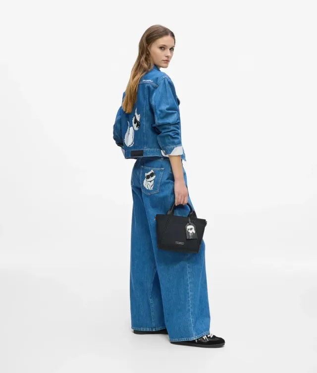 Karl Lagerfeld Ikon Wide-Leg Jeans Baumwolle