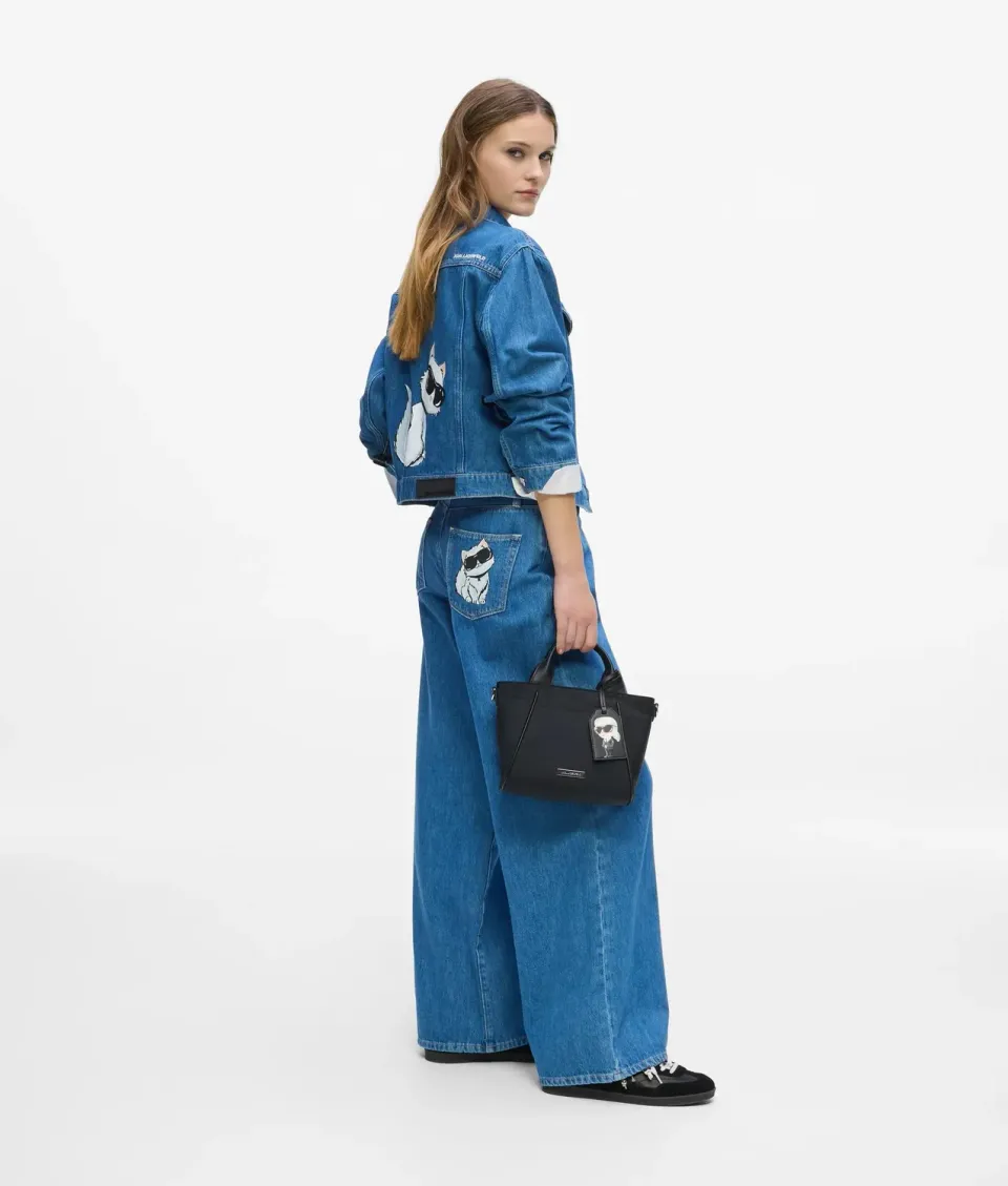 Karl Lagerfeld Ikon Wide-Leg Jeans Baumwolle