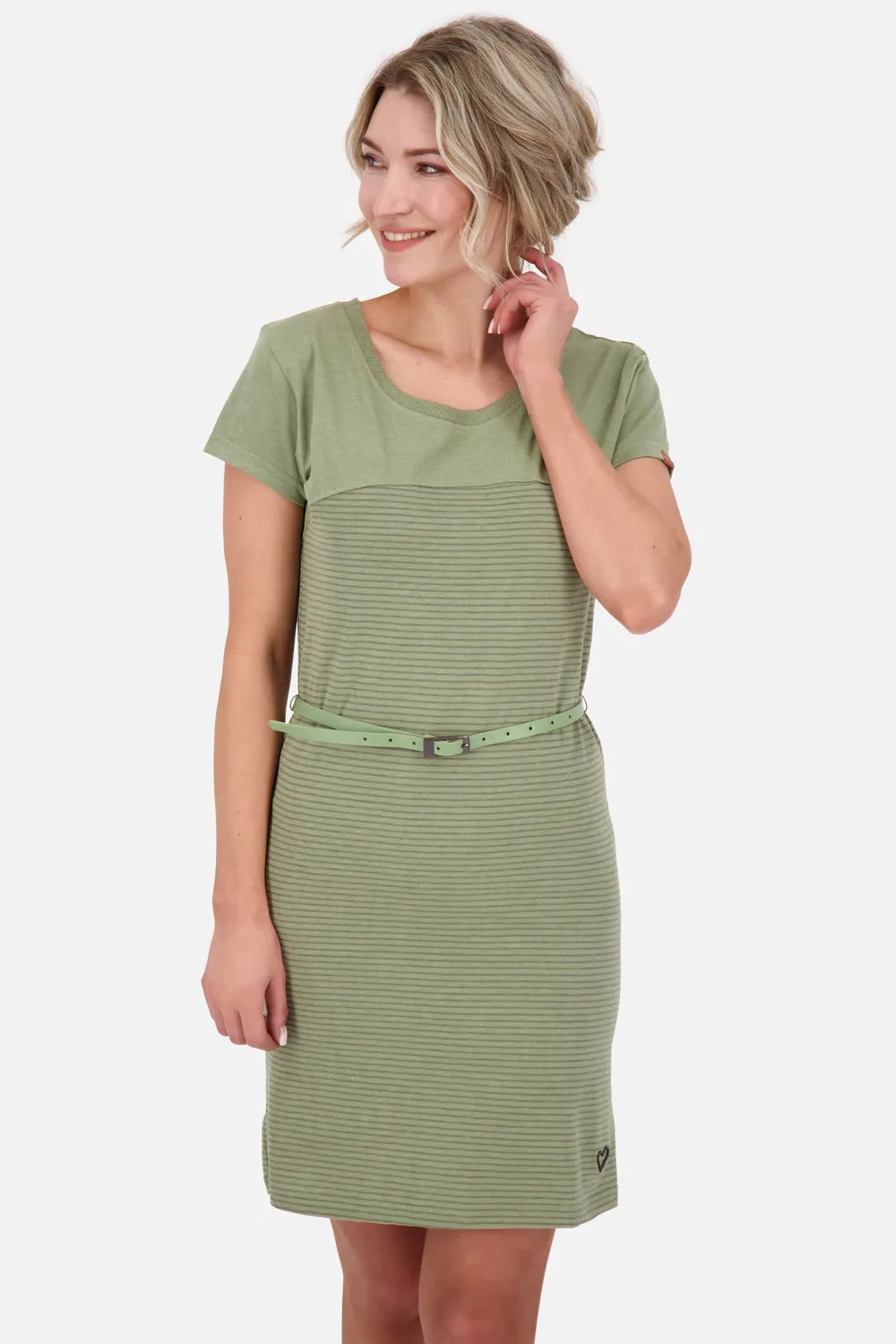 Alife & Kickin ClarinaAK Z Kleid Grün Gestreift