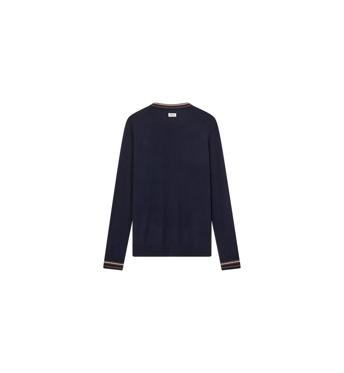 Mos Mosh MMGAdam Contrast Pullover navy Rundhals Wolle