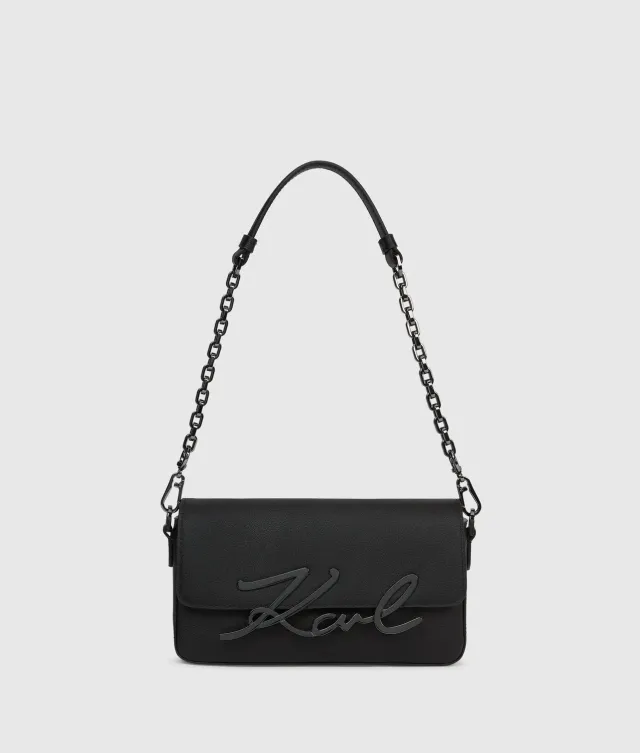 Karl Lagerfeld K/Signature Small Chain-Schultertasche Leder