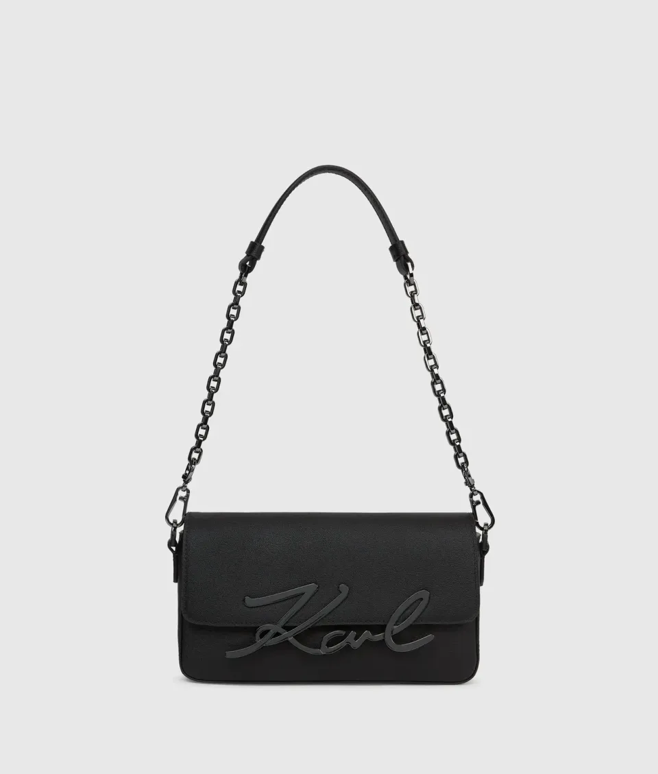 Karl Lagerfeld K/Signature Small Chain-Schultertasche Leder