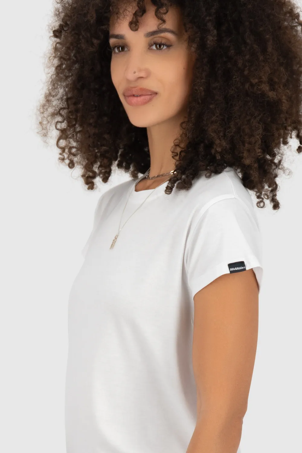Alife & Kickin AriAK Shirt Weiß Viskose tailliert