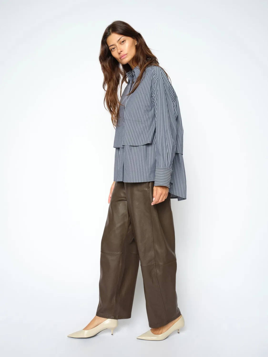Mos Mosh MMBarrel Leather Hose Delicioso Mid-Waist