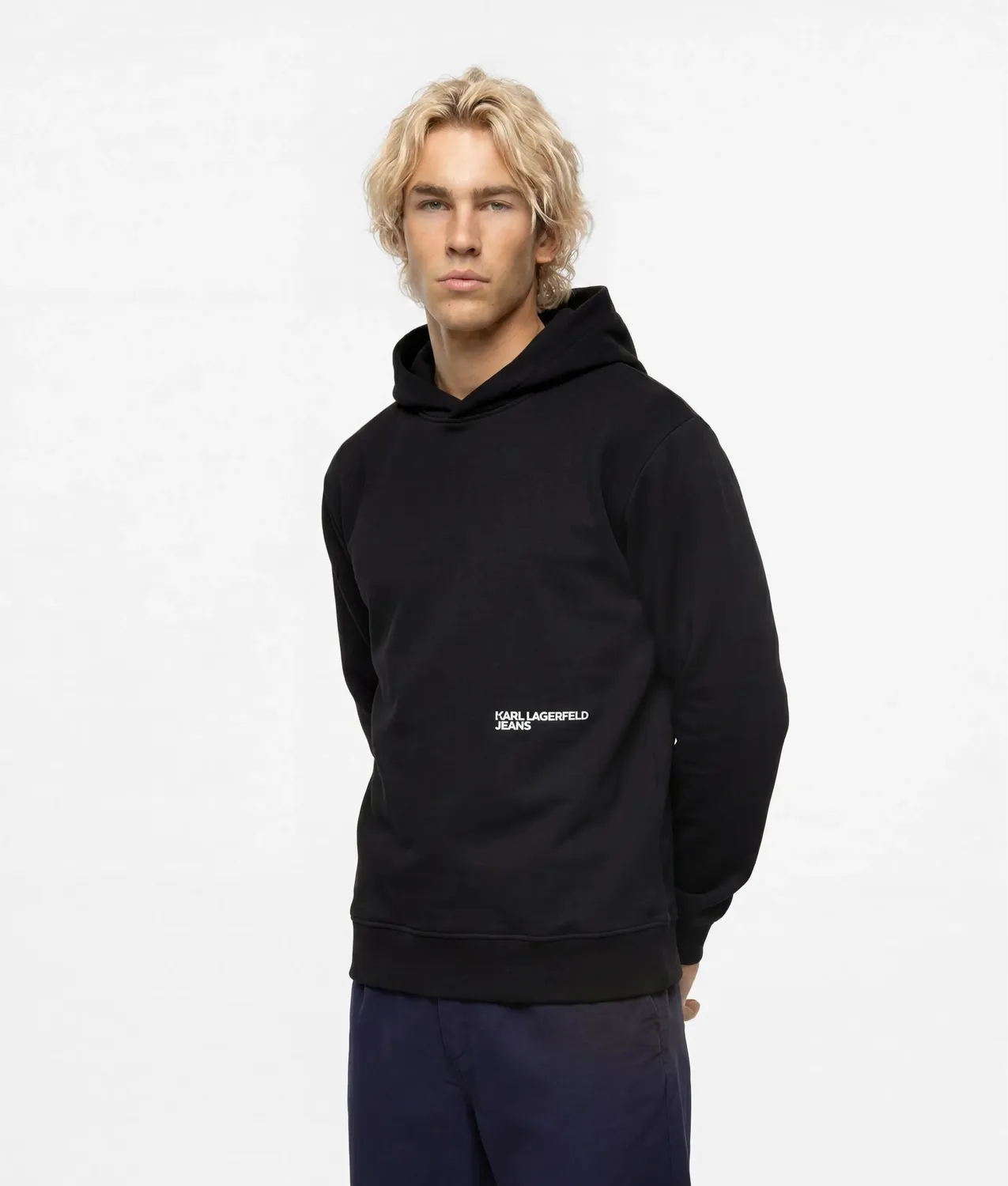 Karl Lagerfeld Ombré Box Logo Hoodie Baumwollhoodie