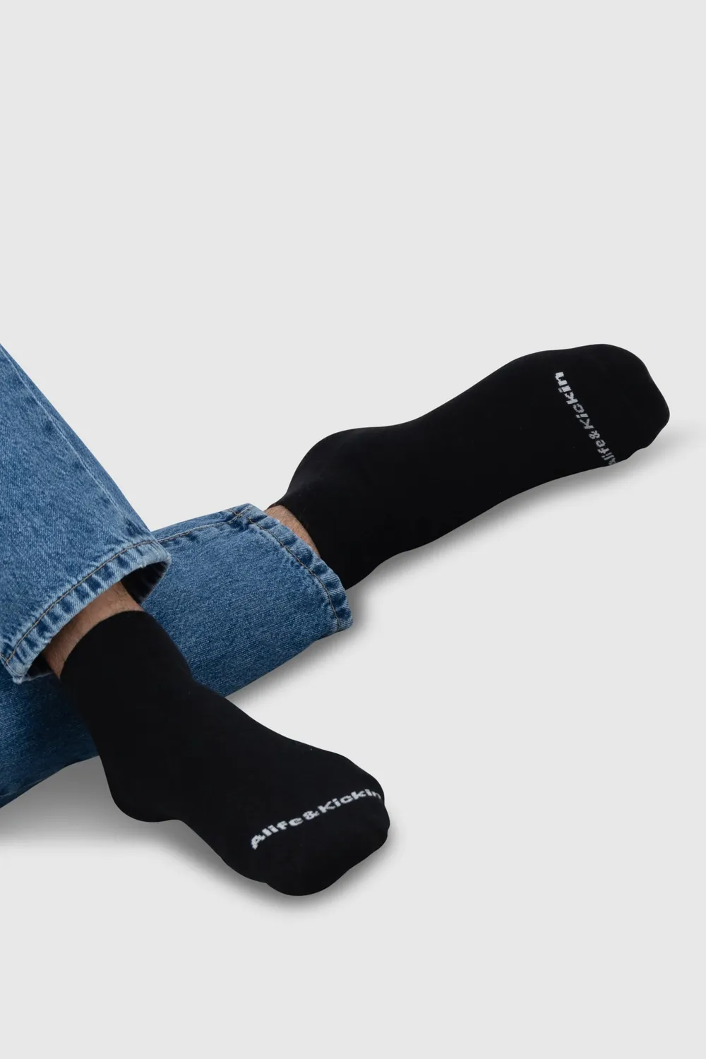 Alife & Kickin JanAK Basic Sneaker Socken Schwarz 6er Pack 43-46 Herren