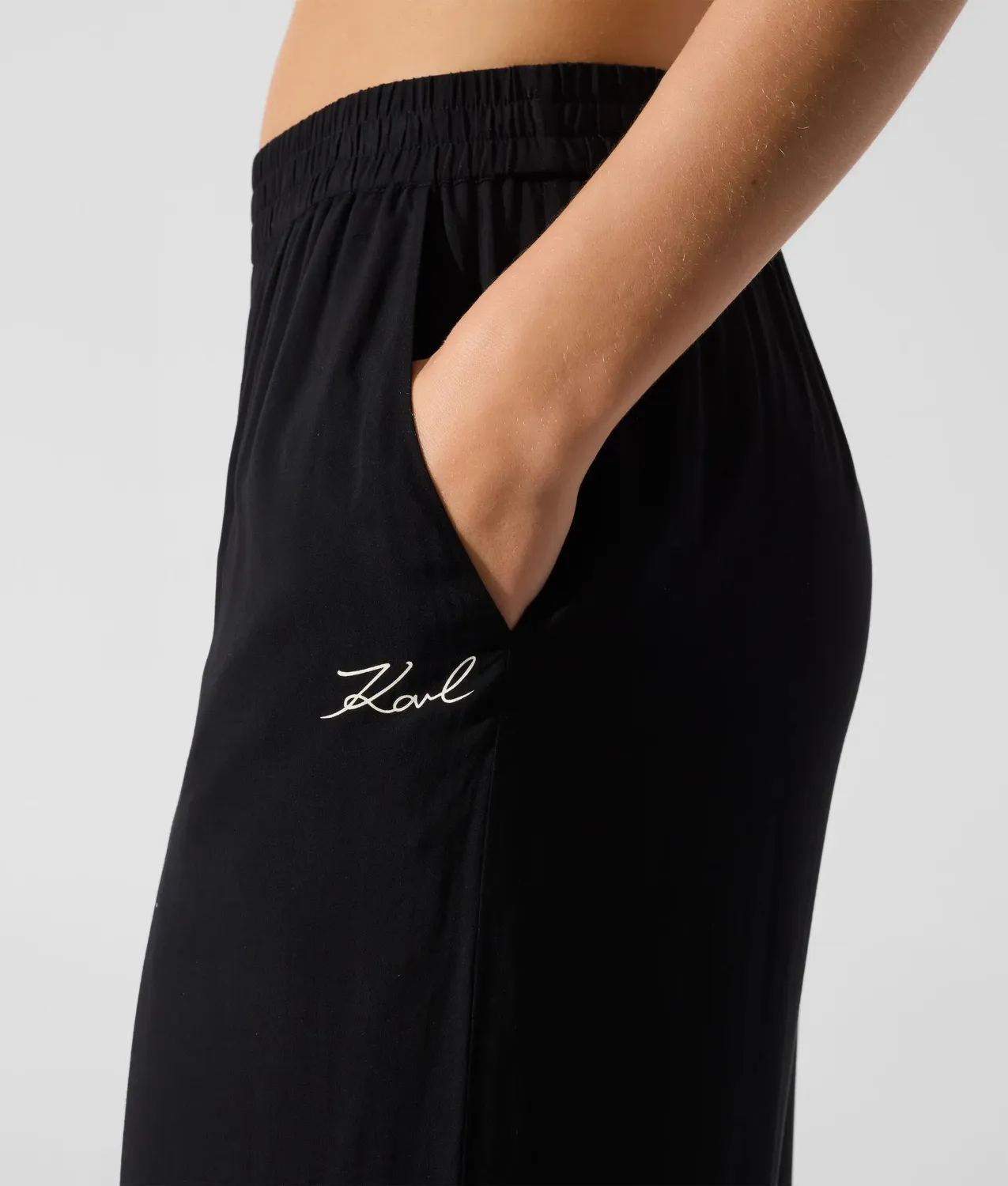 Karl Lagerfeld Signature Beach-Hose weites Bein
