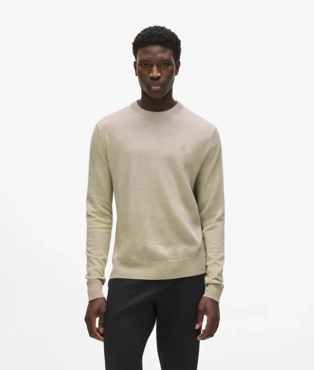Karl Lagerfeld Merino Pullover Rundhals reine Merinowolle