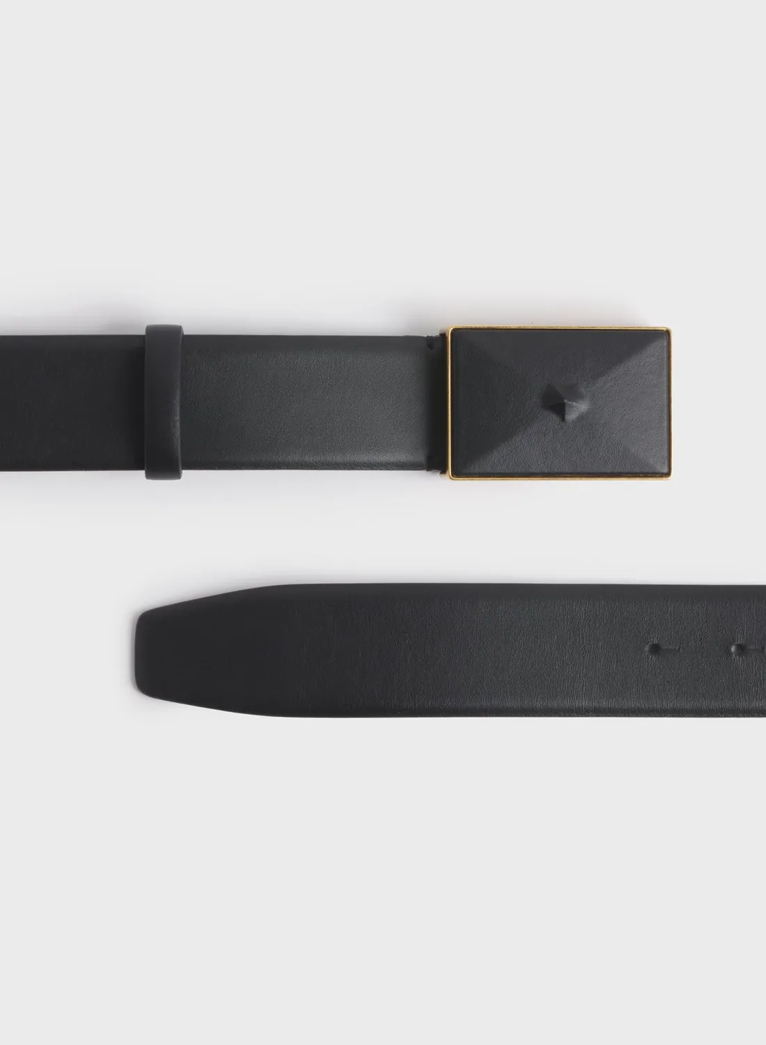 Mugler Star Buckle Gürtel Schwarz Leder