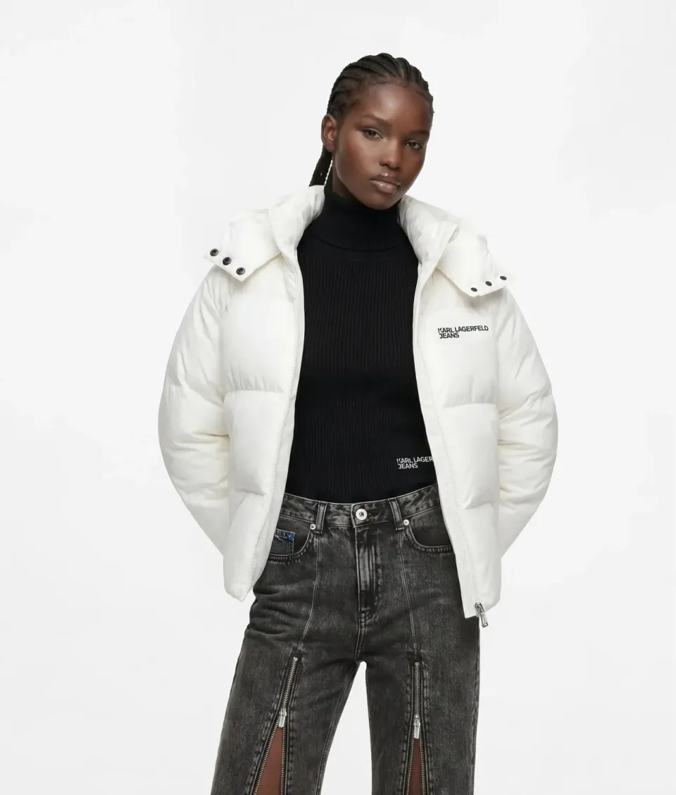 Karl Lagerfeld KL Jeans Logo Pufferjacke glänzend XS-XL