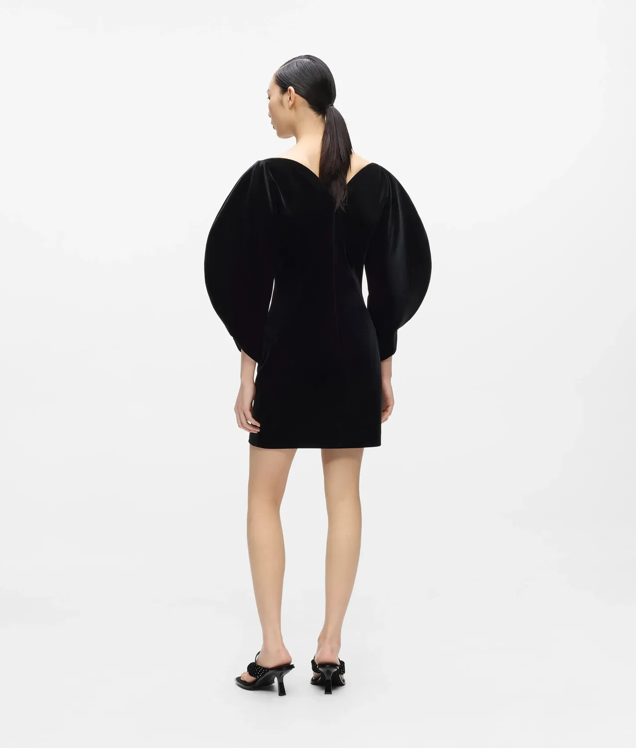 Karl Lagerfeld KL Studio Cocoon Kleid Samt Schwarz