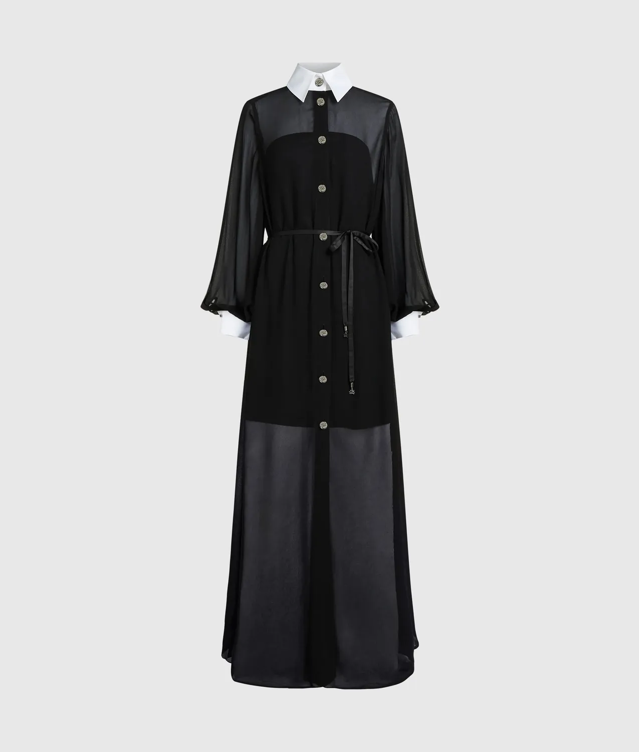 Karl Lagerfeld KL Studio Georgette Shirtkleid mit Gürtel