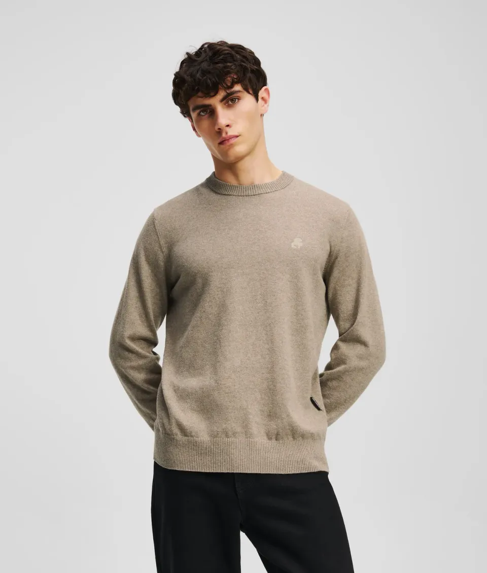 Karl Lagerfeld Ikon Kameo Pullover Crew-Neck schwarz