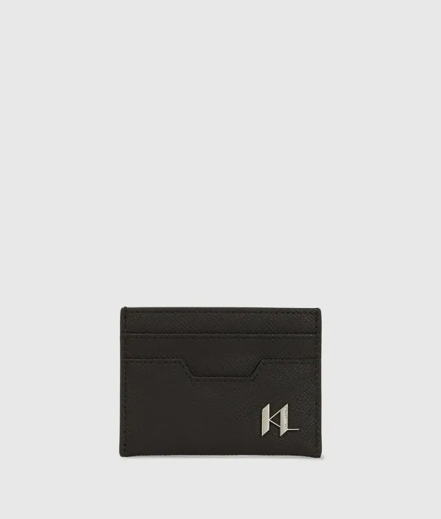 Karl Lagerfeld K/Monogram Cardholder Kartenetui Leder schwarz