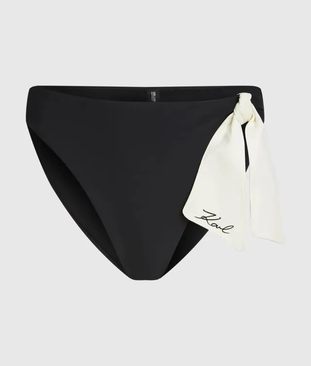 Karl Lagerfeld Signature Bow Bikinihose High Waist