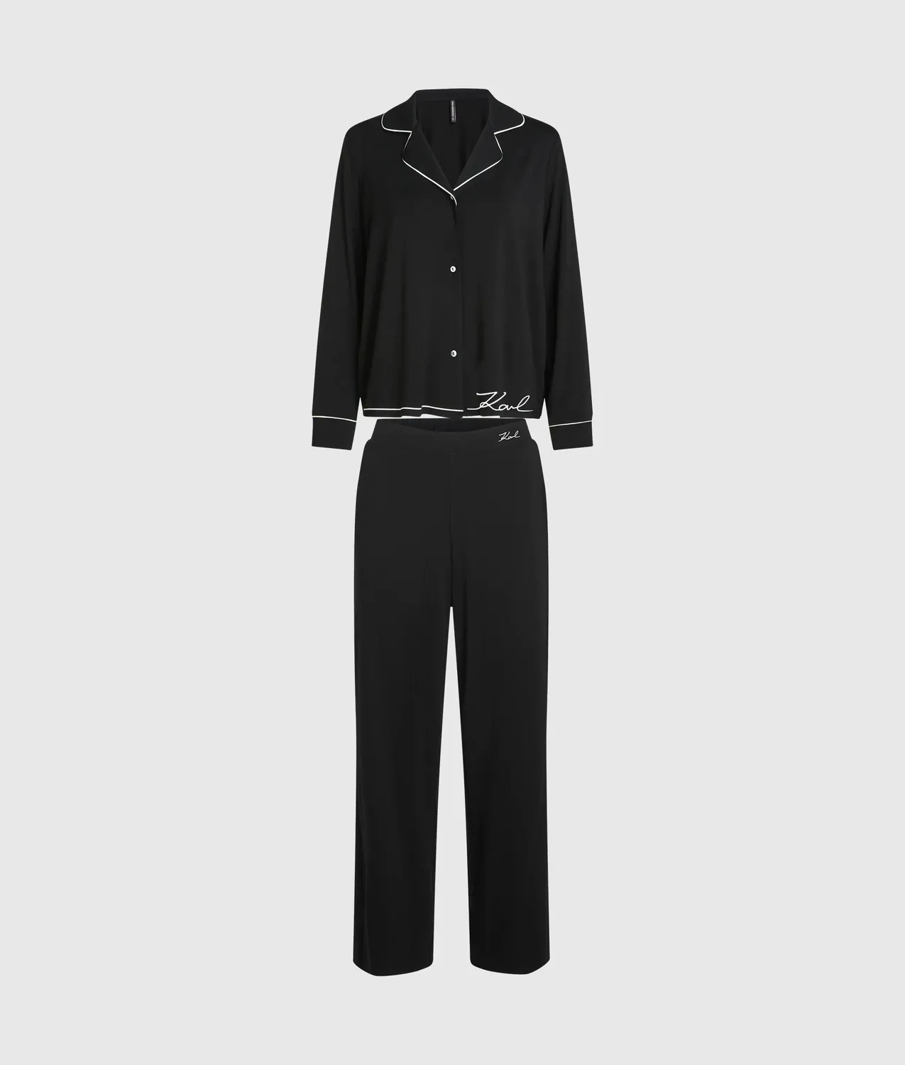 Karl Lagerfeld Signature Pyjama Viskose lang