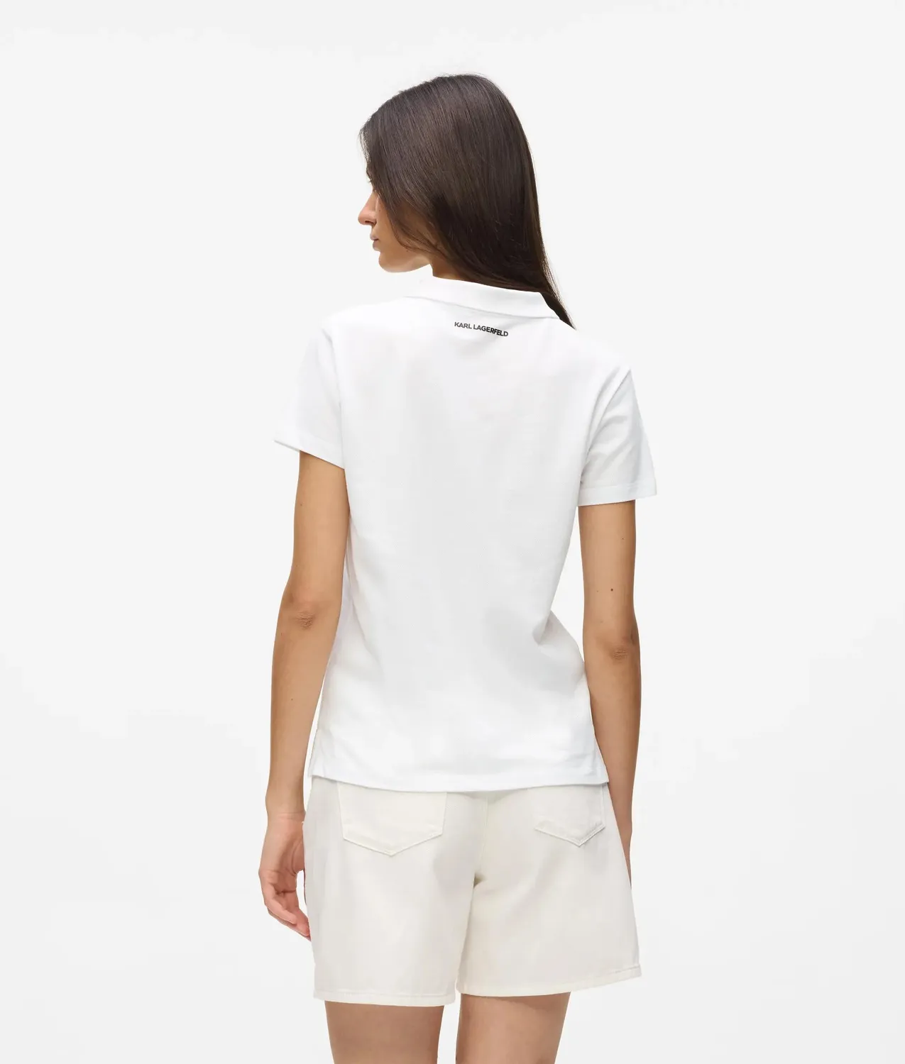 Karl Lagerfeld Ikon Pique Poloshirt Bio-Baumwolle gestickt